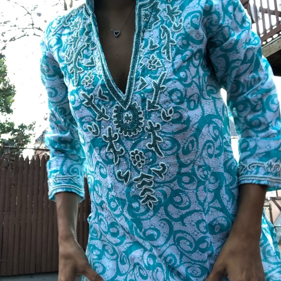 Barbara Gerwit 3/4 embellished sleeve cover up - Picture 5 of 9